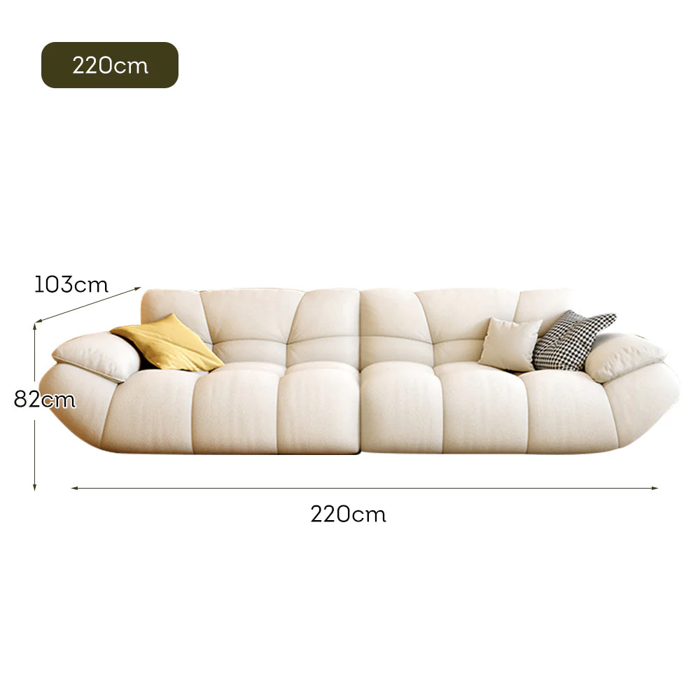 LUXORA S1317 220/250cm Length Tech Fabric Sofa Solid Wood Frame - Image 11