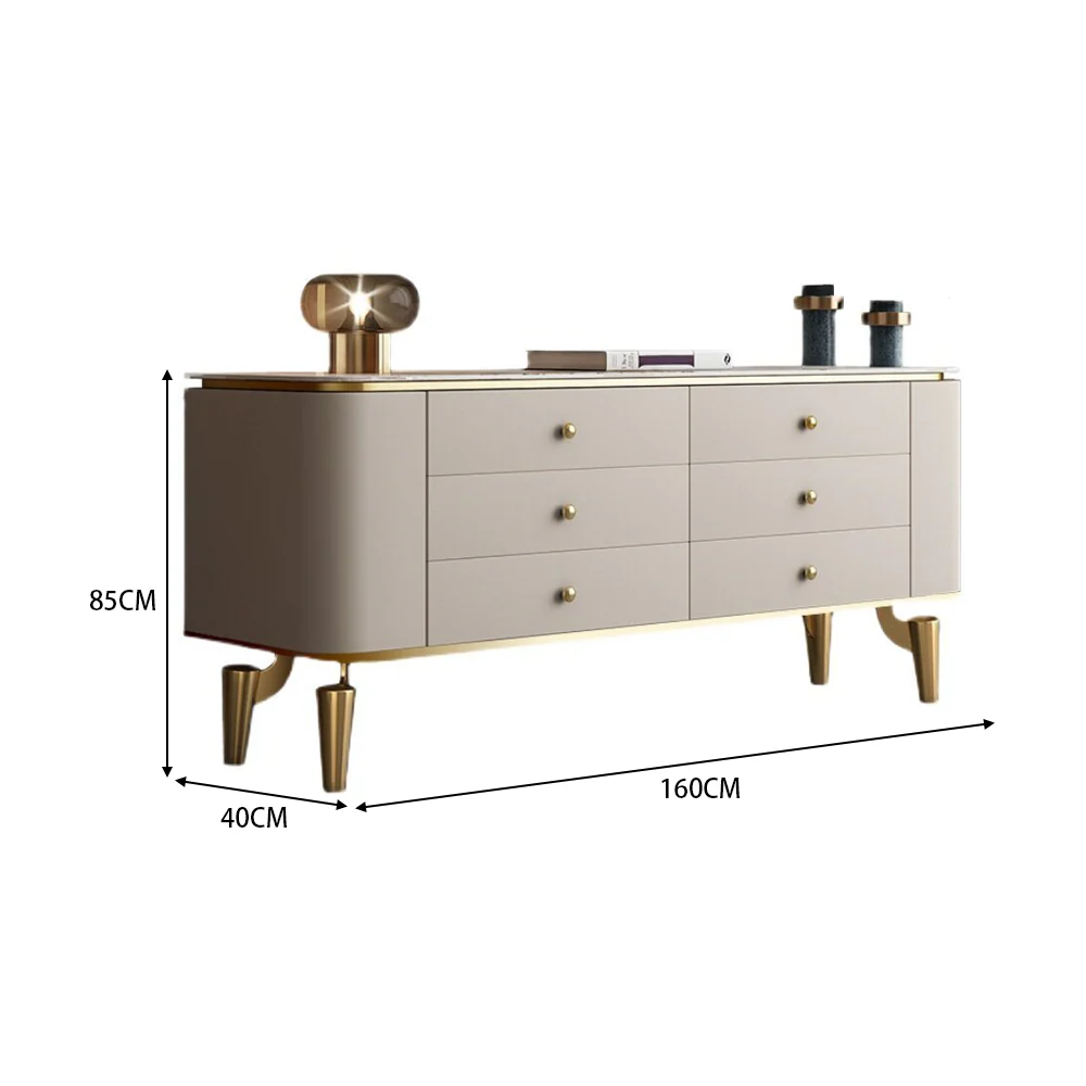 LUXORA SC1014 140/160CM Modern Simple Rock Slab Countertop Dining Sideboard - Image 6