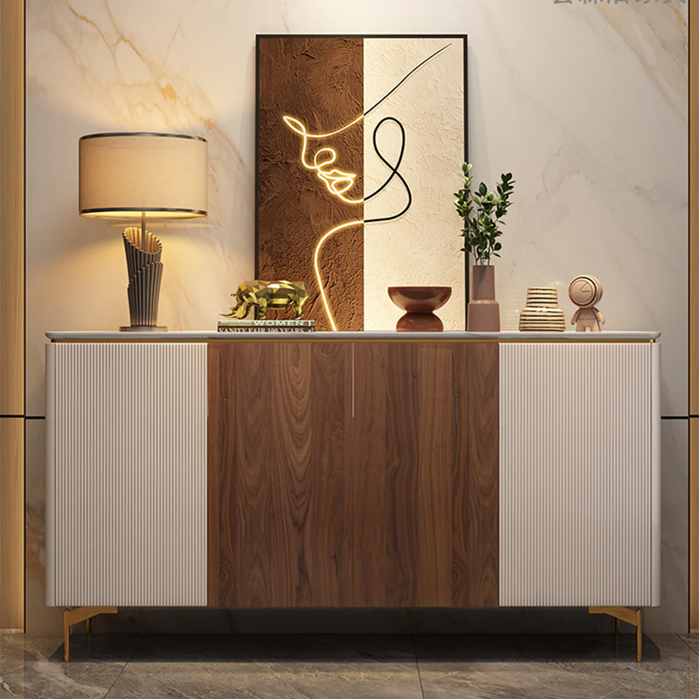 LUXORA SC1018 120/150CM Light Luxury Style Solid Wood Dining Sideboard - Image 2