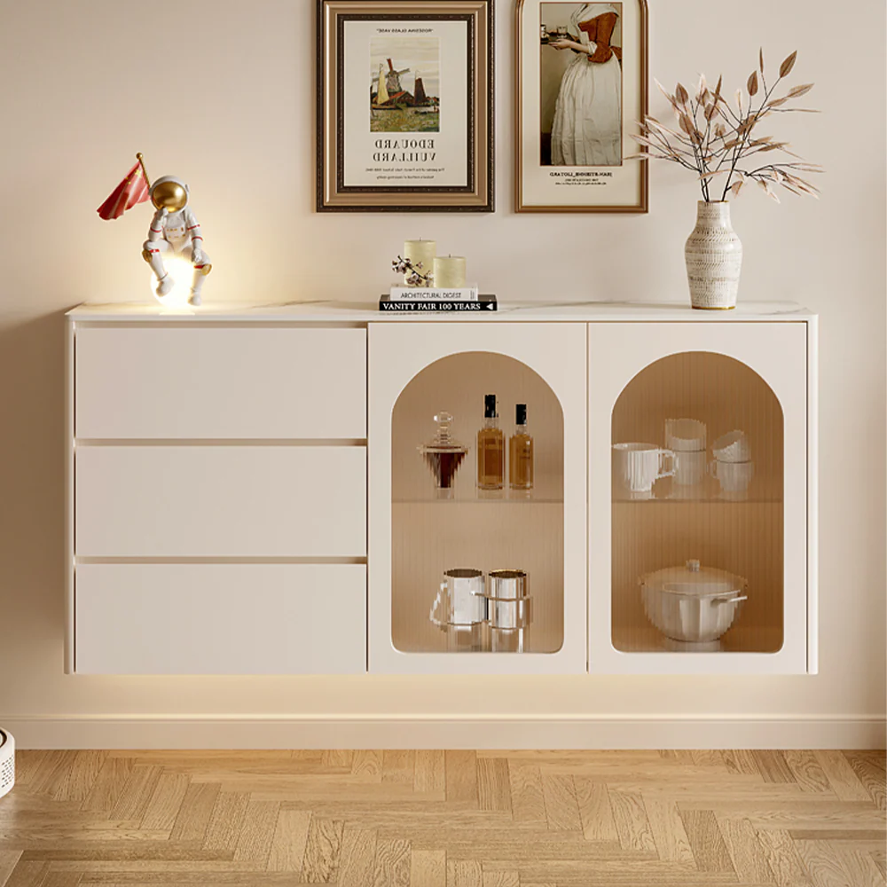LUXORA SC1022 120/150CM Modern Simple Cream Style Sideboard - Image 2