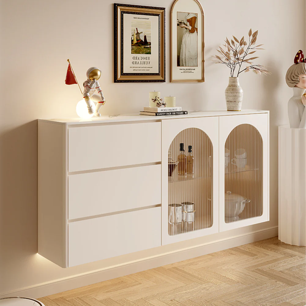 LUXORA SC1022 120/150CM Modern Simple Cream Style Sideboard - Image 3