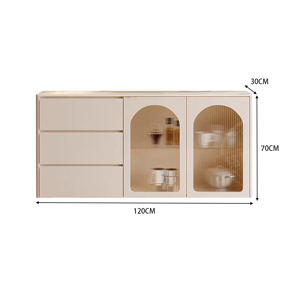 LUXORA SC1022 120/150CM Modern Simple Cream Style Sideboard - Image 5