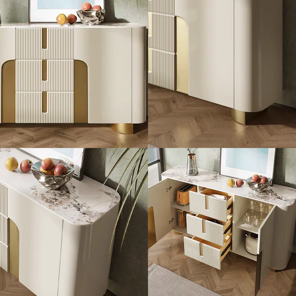 LUXORA SC1027 150CM Modern Minimalist Rock Slab Countertop Dining Sideboard - Image 4