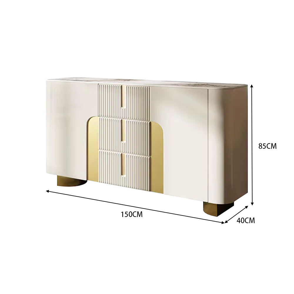 LUXORA SC1027 150CM Modern Minimalist Rock Slab Countertop Dining Sideboard - Image 5