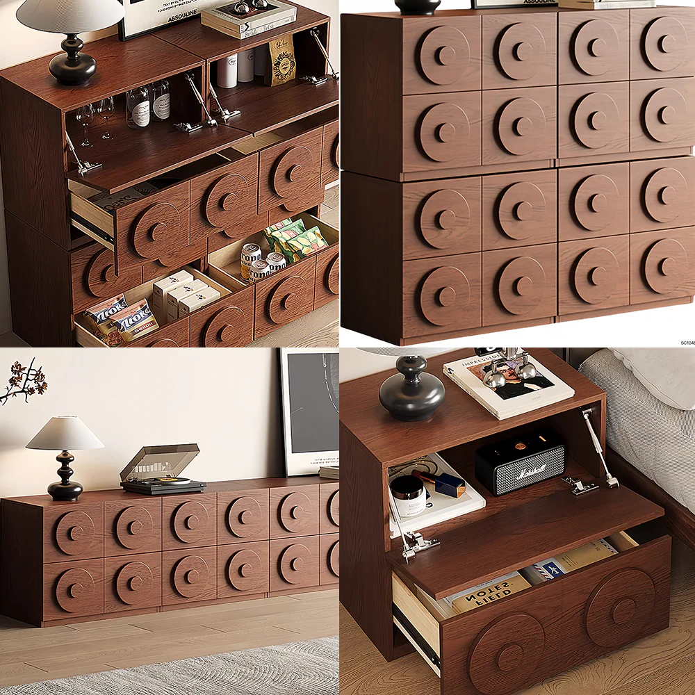 LIVARA SC1048 58CM Solid Wood Combination Multifunctional Sideboard - Image 4