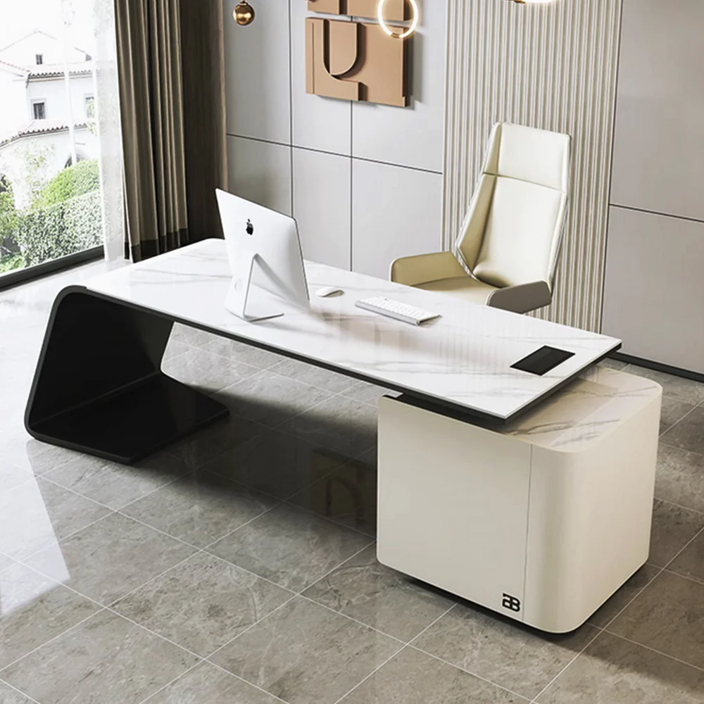 LUXORA WD1002 180/200/220/240cm Minimalist Style Sintered Stone Desk - Image 3