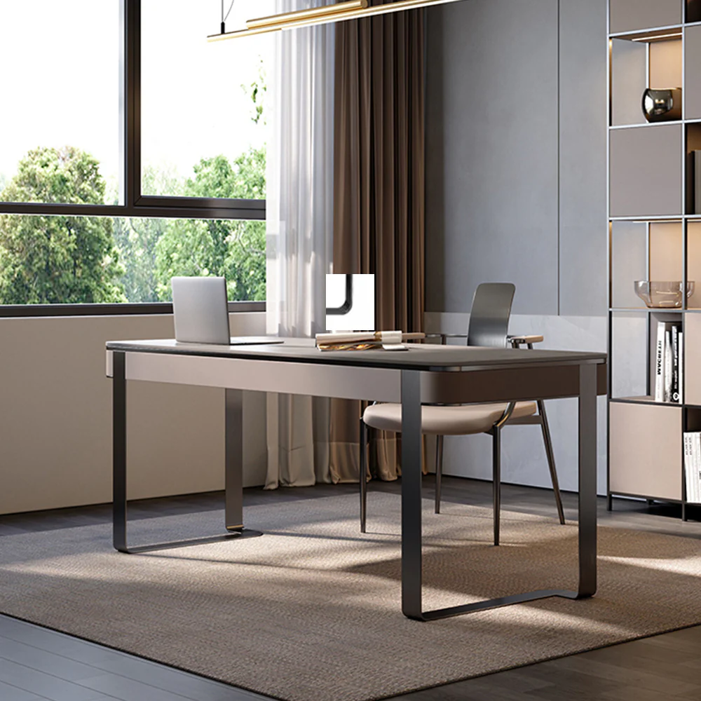 LUXORA WD1008 140/160/180cm Length Office Desk Sintered Stone Tabletop - Image 3