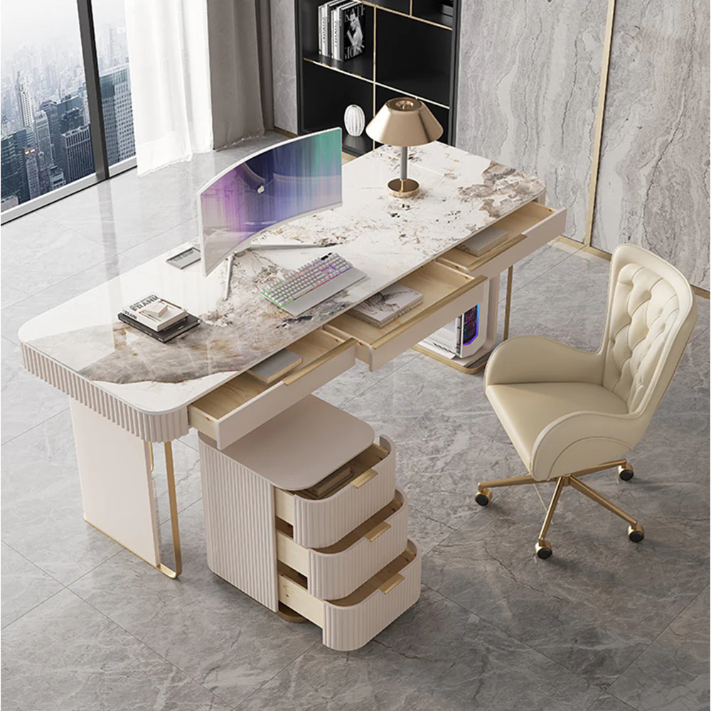 LUXORA WD1021 140cm Length Office Desk Sintered Stone Tabletop - Image 4