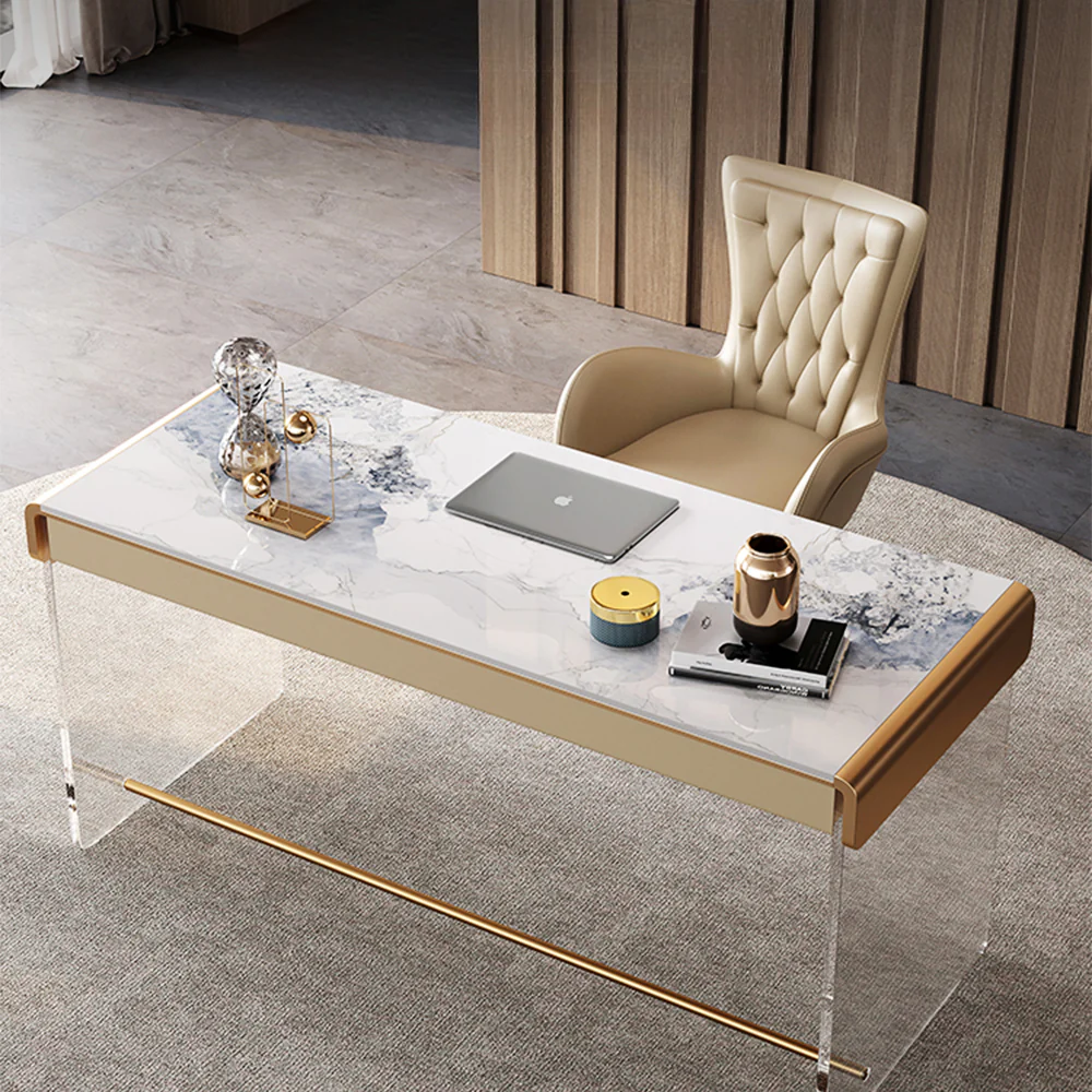 LUXORA WD1027 136/158/178cm Minimalist Style Sintered Stone Desk - Image 2