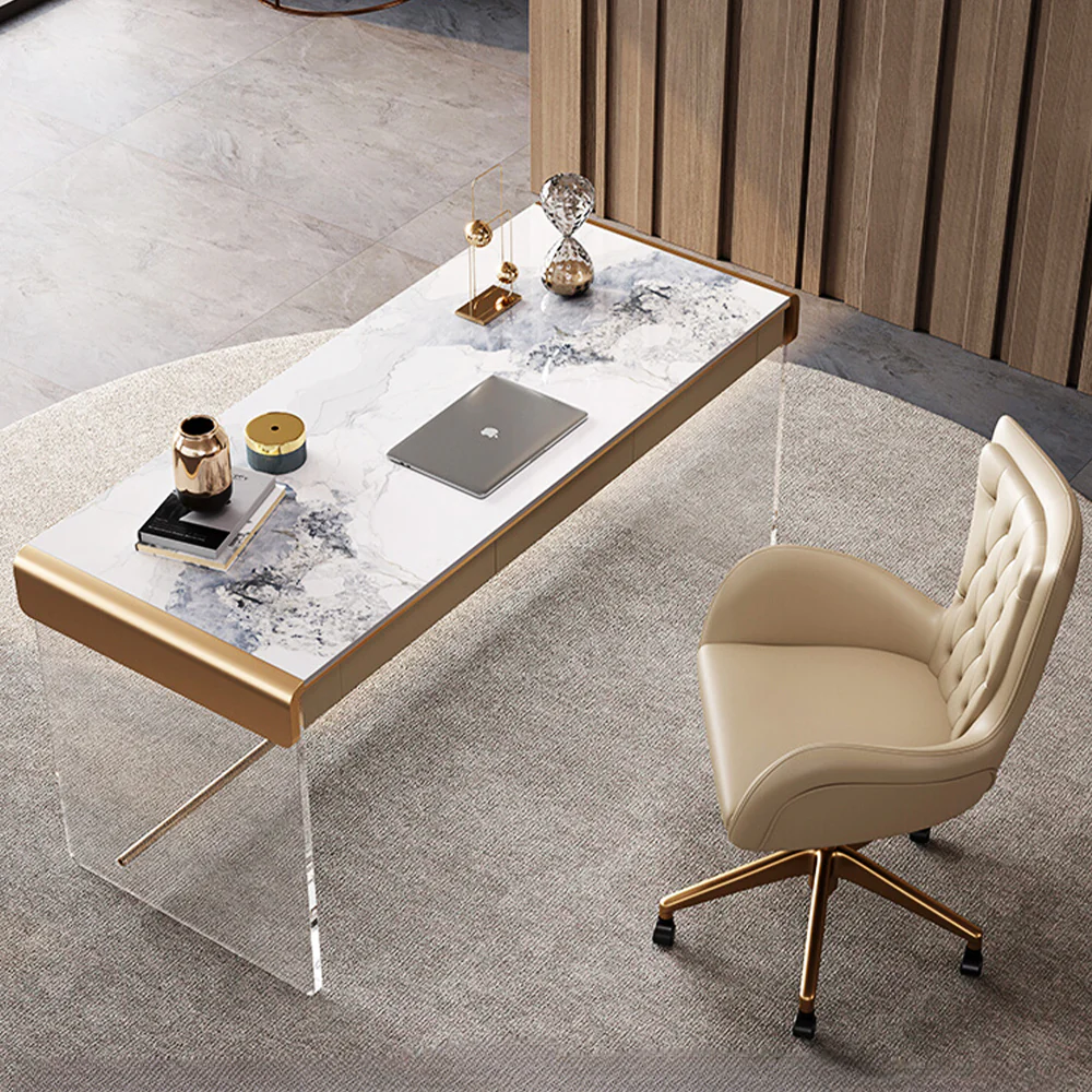 LUXORA WD1027 136/158/178cm Minimalist Style Sintered Stone Desk - Image 3