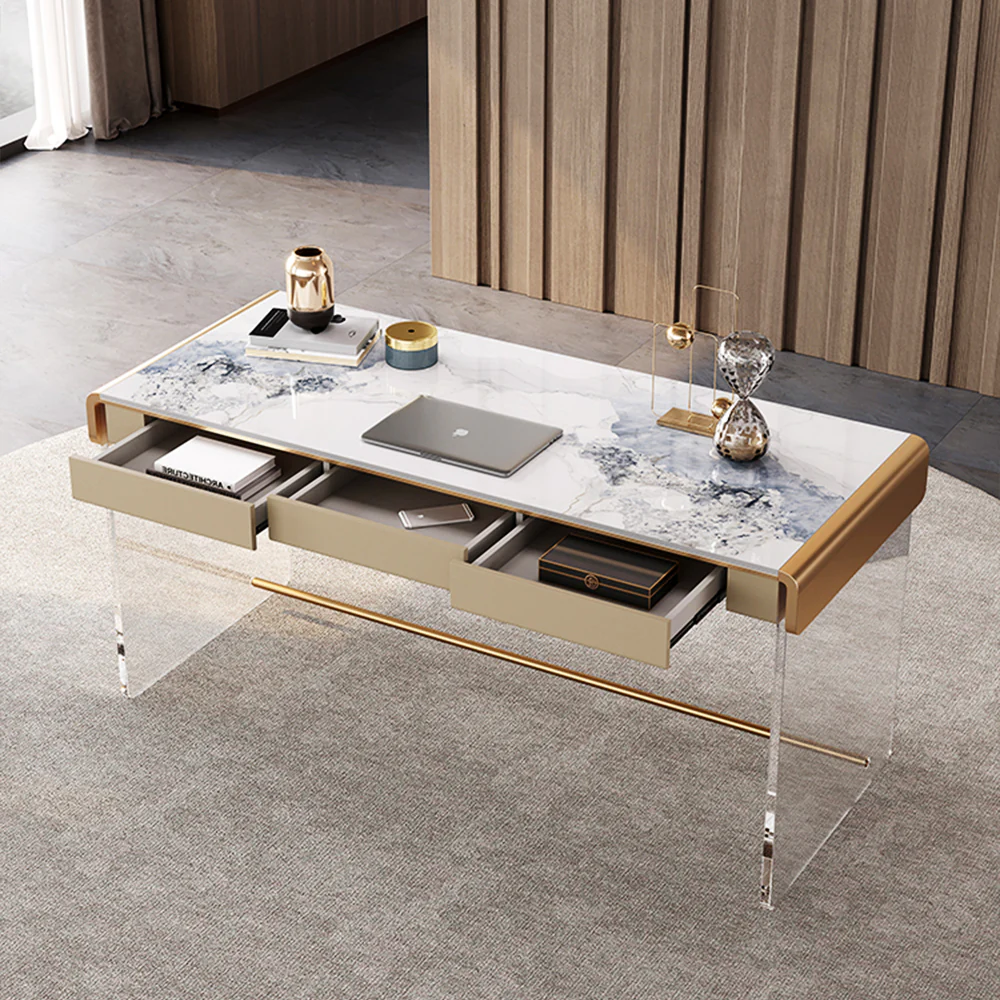 LUXORA WD1027 136/158/178cm Minimalist Style Sintered Stone Desk - Image 4