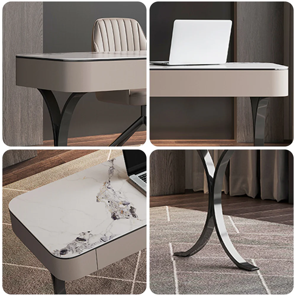 LUXORA WD1028 120/140cm Length Office Desk Sintered Stone Tabletop - Image 5