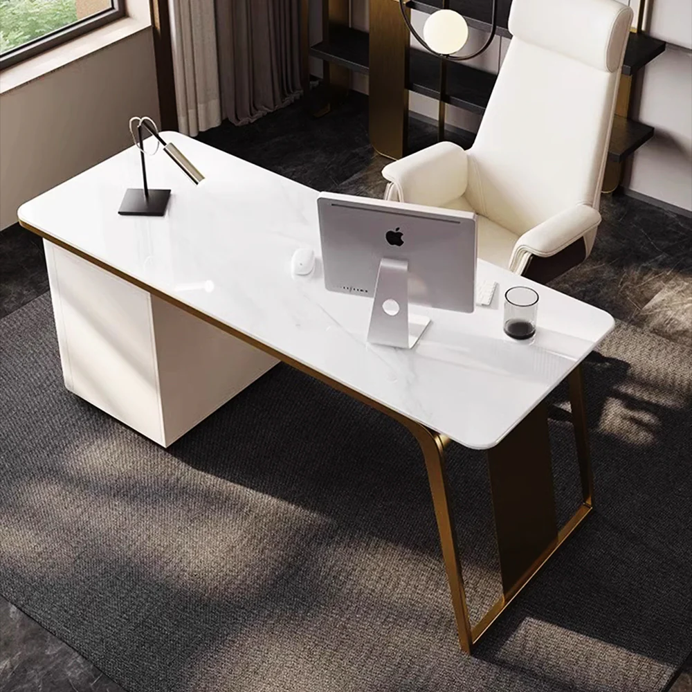 LUXORA WD1031 140/160/180cm Minimalist Style Sintered Stone Desk - Image 2