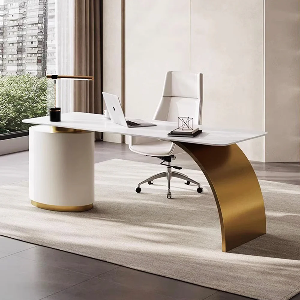 LUXORA WD1033 140/160/180 Minimalist Style Sintered Stone Desk - Image 2