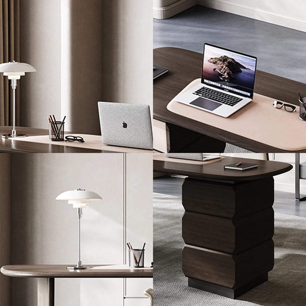 LUXORA WD1052 160/180/200cm Light Luxury Solid Wood Desk - Image 5