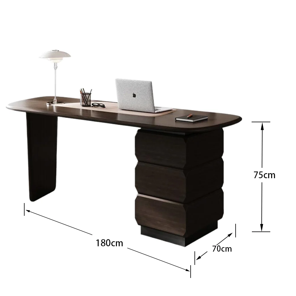 LUXORA WD1052 160/180/200cm Light Luxury Solid Wood Desk - Image 7