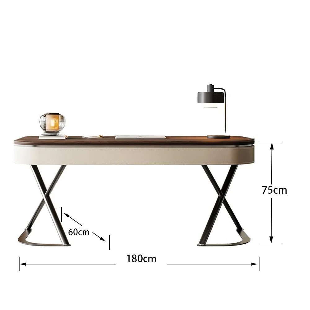 LUXORA WD1054 140/160/180cm Light Luxury Style Solid Wood Desk - Image 7