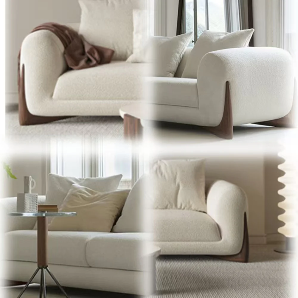 LUXORA S1095 Modern Minimalist Style 170-220cm Sofa Teddy Fabric - Image 3