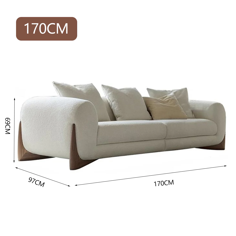 LUXORA S1095 Modern Minimalist Style 170-220cm Sofa Teddy Fabric - Image 5