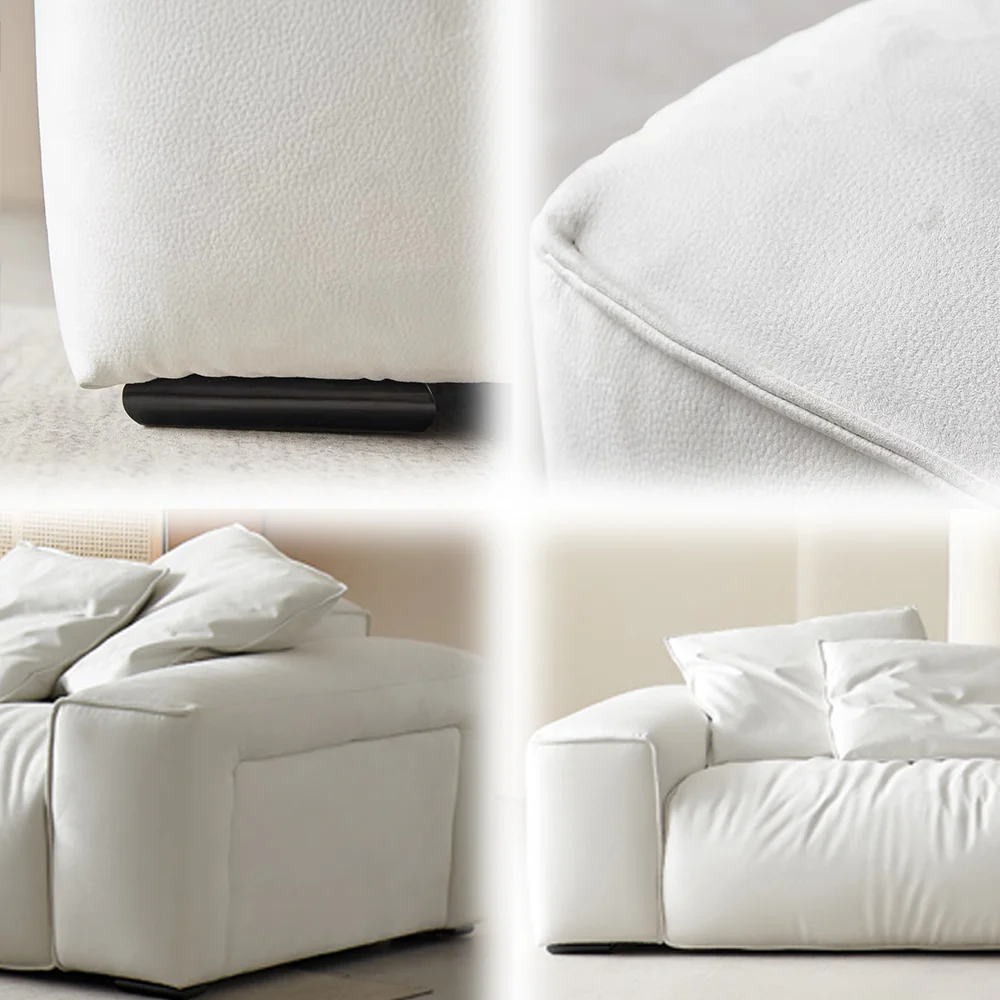 LUXORA S1282 Fashionable Minimalist Style Solid Wood Sofa 260-280cm High-Tech Fabric - Image 4