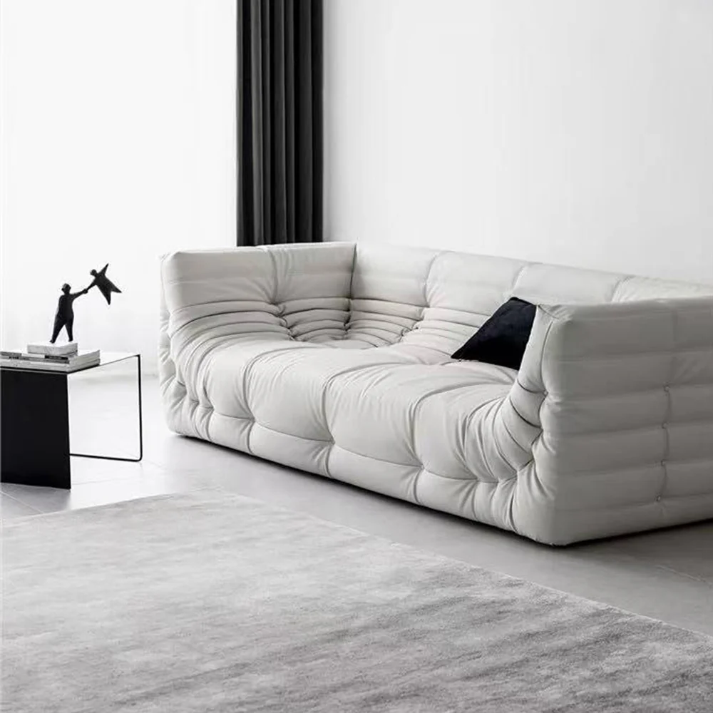 LUXORA S1329 Fashionable Minimalist Style Solid Wood Sofa 175-223cm High-Tech Fabric - Image 2