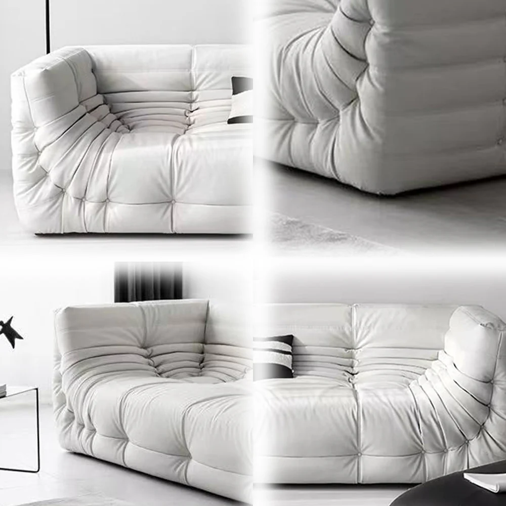 LUXORA S1329 Fashionable Minimalist Style Solid Wood Sofa 175-223cm High-Tech Fabric - Image 4