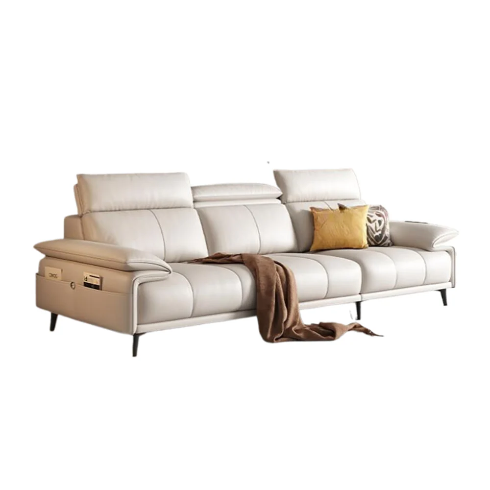 LUXORA S1382 Fashionable Minimalist Style Solid Wood Sofa 170-210cm High-Tech Fabric - Image 2