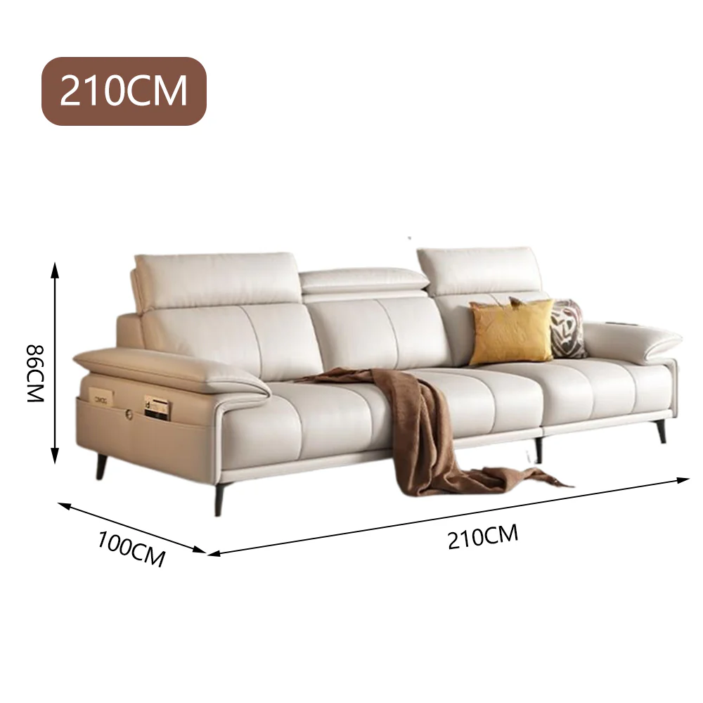 LUXORA S1382 Fashionable Minimalist Style Solid Wood Sofa 170-210cm High-Tech Fabric - Image 9