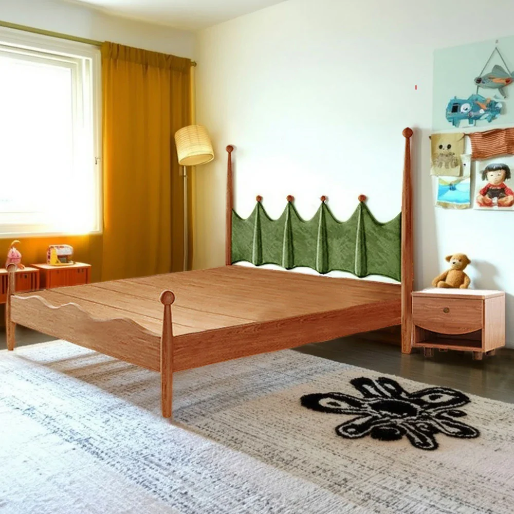 LUXORA 120/135/150/180cm Solid Wood Green Grass Children'S Bed - Image 10