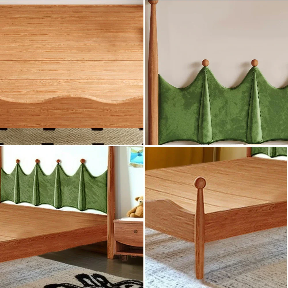 LUXORA 120/135/150/180cm Solid Wood Green Grass Children'S Bed - Image 11