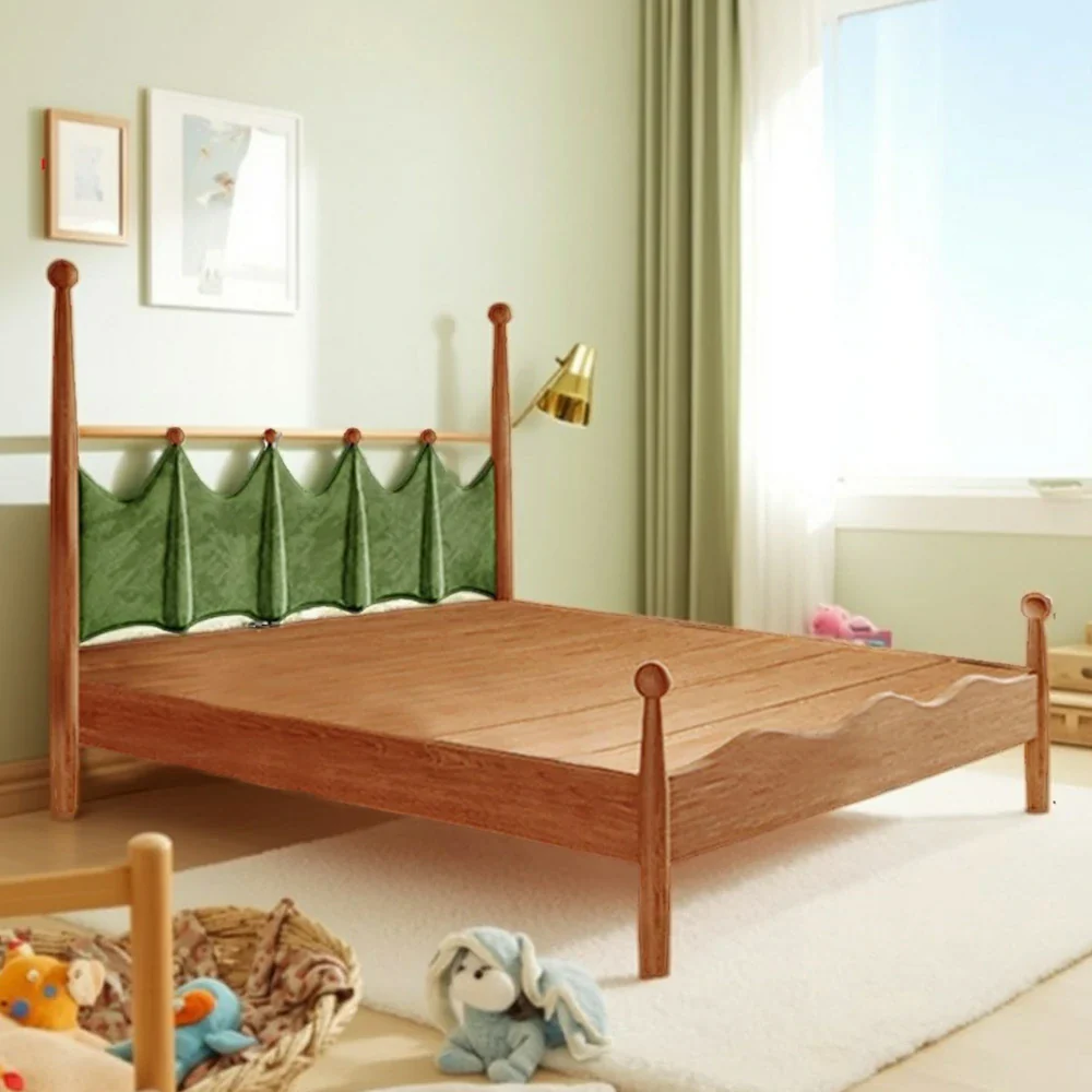 LUXORA 120/135/150/180cm Solid Wood Green Grass Children'S Bed - Image 4
