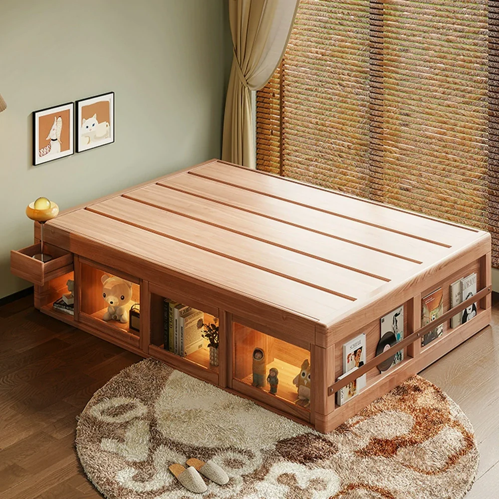 LUXORA 120/135/150Cm Solid Wood Frame Children'S Treasure Box Bed Can Be Stored - Image 4