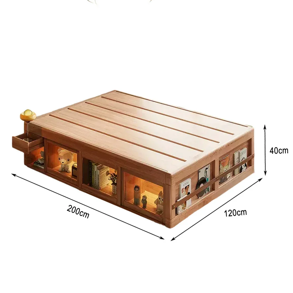 LUXORA 120/135/150Cm Solid Wood Frame Children'S Treasure Box Bed Can Be Stored - Image 6