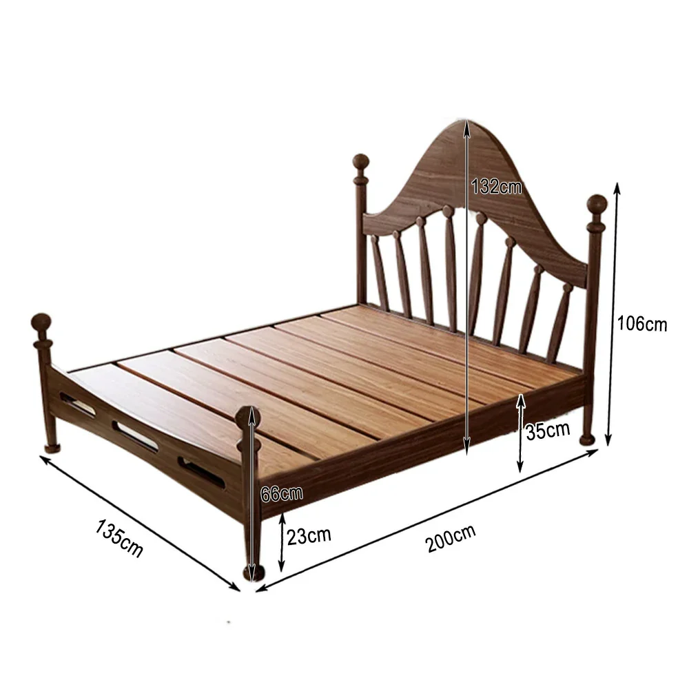 LUXORA 120/135/150/180cm Solid Wood Children's Bed with Harp Headboard - Image 6