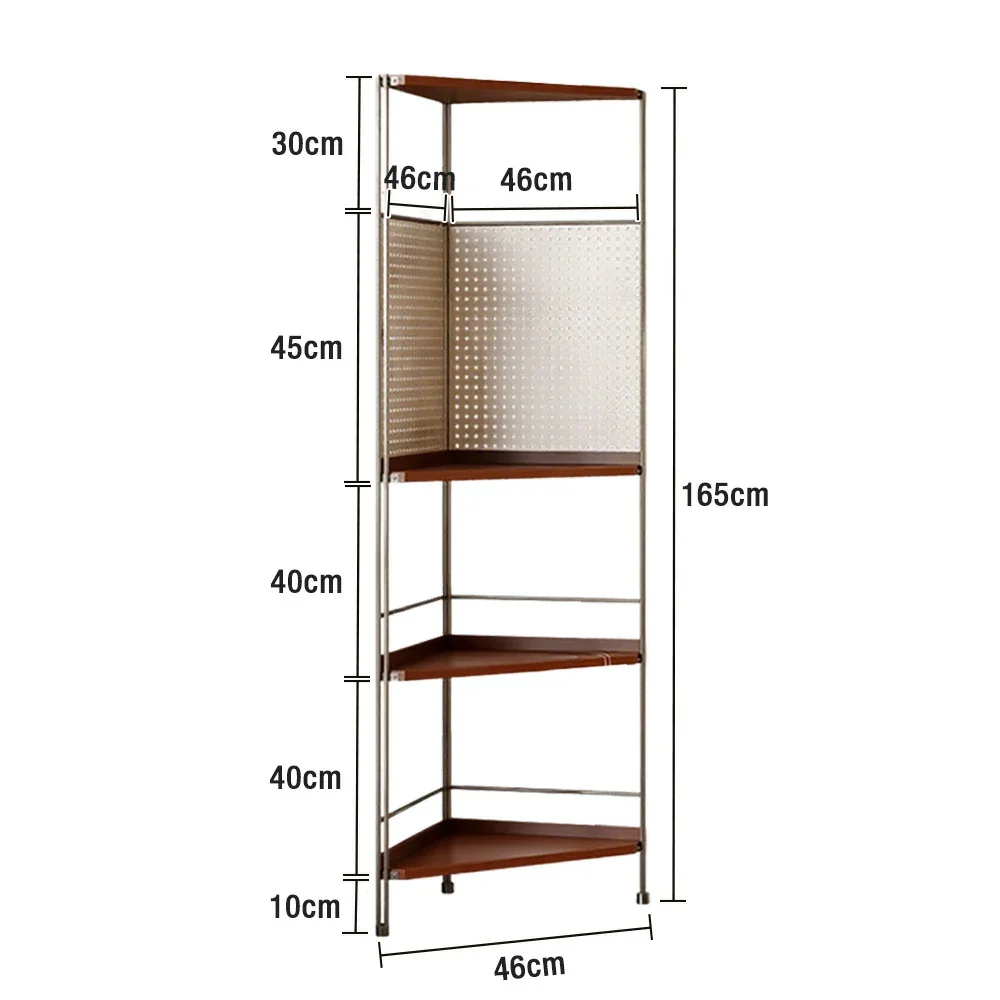 LIVARA 1120B Solid Wood Corner Storage Rack – Five-Tier Bookshelf, Eco-friendly Rubberwood, Compact Design - Image 10