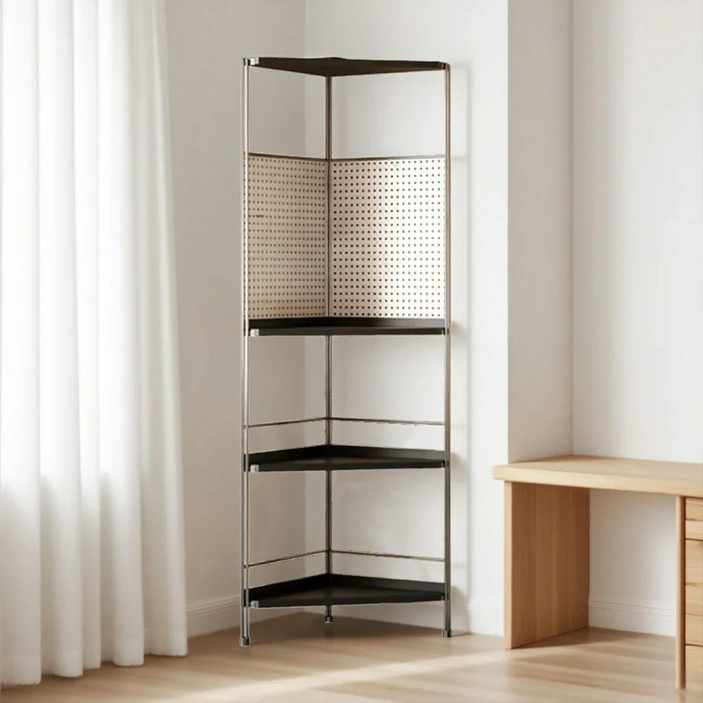 LIVARA 1120B Solid Wood Corner Storage Rack – Five-Tier Bookshelf, Eco-friendly Rubberwood, Compact Design - Image 14