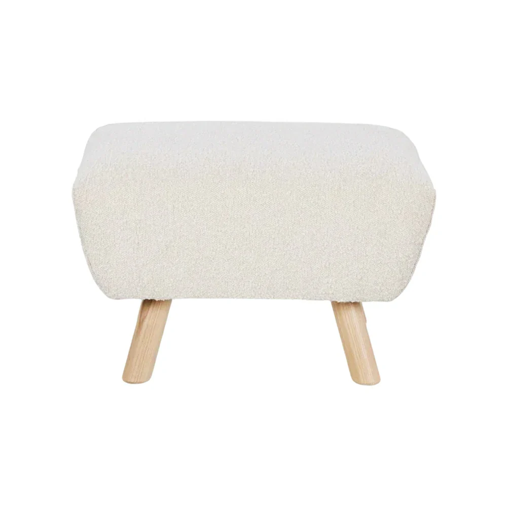 LIVARA Nordic Accent Armchair - Upholstered Single Sofa with High-Resilience Foam, Soft Sherpa Fabric & Solid Wood Legs - Cream - Image 6