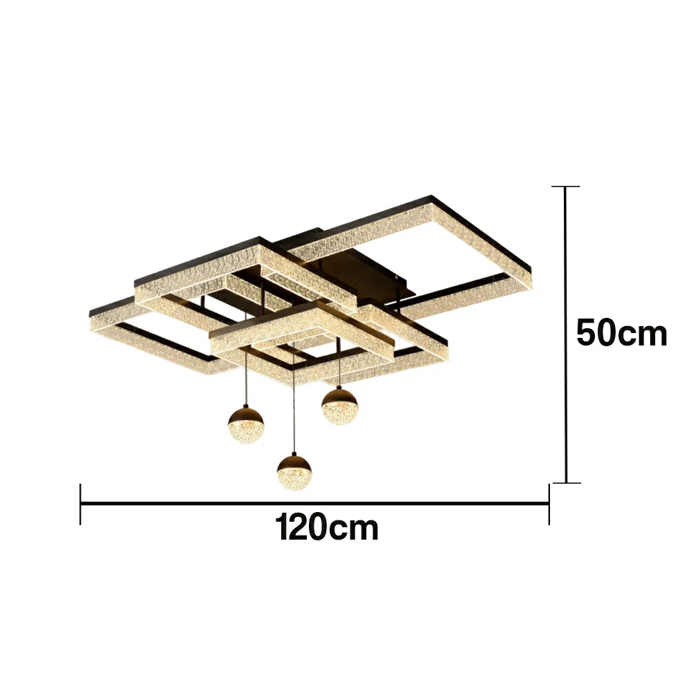 LIVARA 288W Frosted Pendant Light with Full-Spectrum Eye-Protection LED, Ra≥97 High CRI & Anti-Glare Grid Design - Image 5