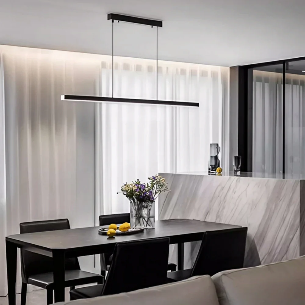 LIVARA 32W Aluminium Pendant Light with Full-Spectrum Eye-Protection LED, Three-Color Dimmable Lighting & Brushed Metal Finish - Image 4