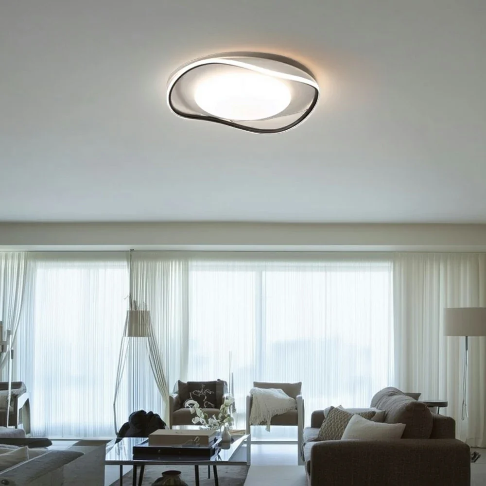 LIVARA 43W Aluminium Ceiling Light with 3D Surround Illumination, High CRI Ra≥90 LED & Three-Color Dimmable Eye-Comfort Design - Black - Image 4