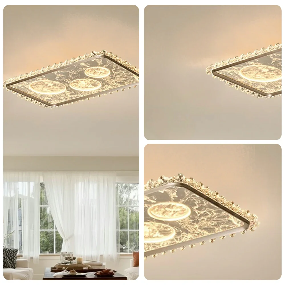 LIVARA 360W Aluminium Ceiling Light with Anti-Glare Optical System, Full-Spectrum Eye-Protection LED & Three-Color Dimmable Lighting - Red - Image 3