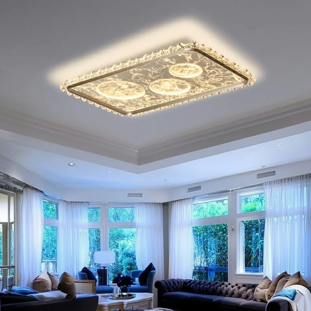 LIVARA 360W Aluminium Ceiling Light with Anti-Glare Optical System, Full-Spectrum Eye-Protection LED & Three-Color Dimmable Lighting - Red - Image 4
