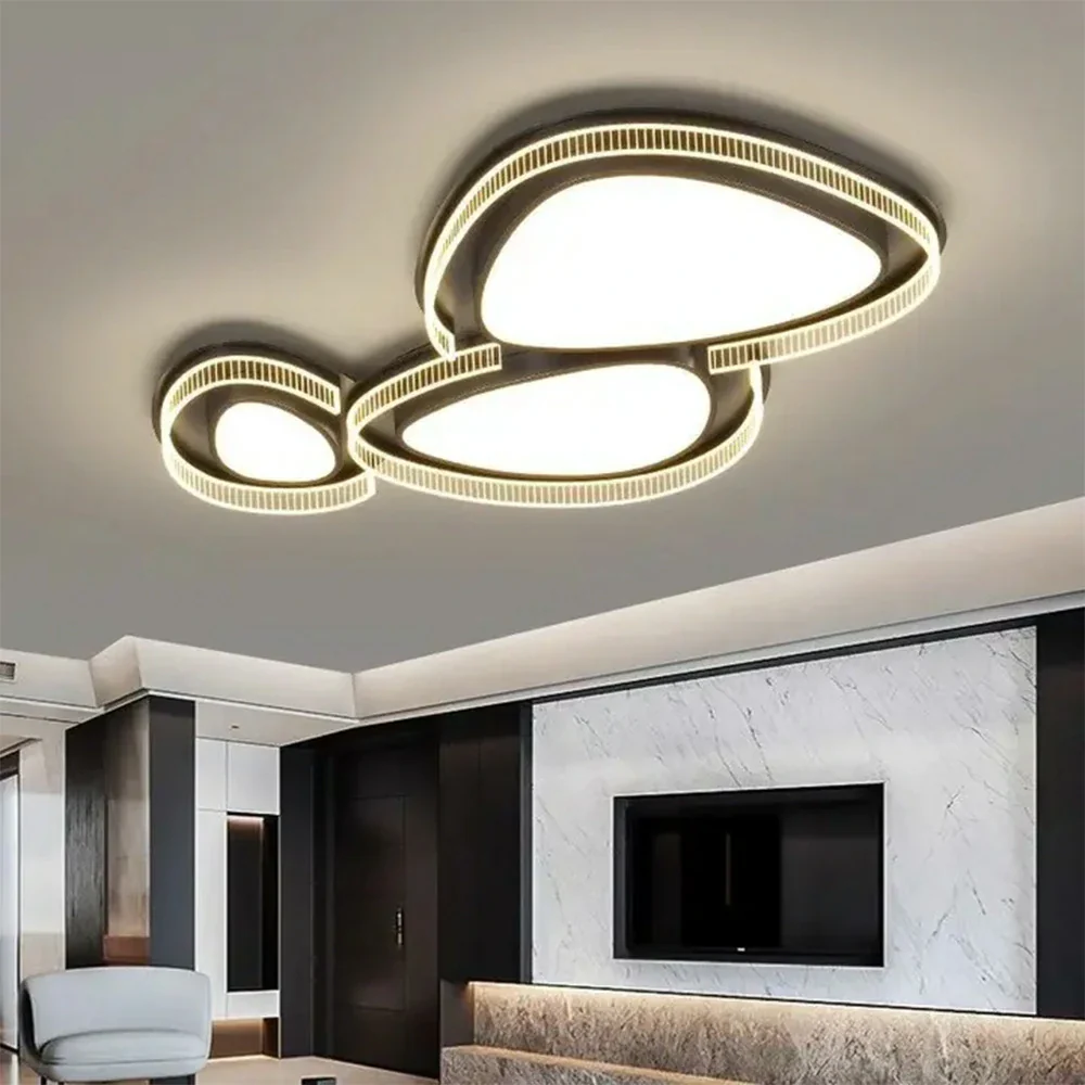 LIVARA 294W Ceiling Light with Full-Spectrum Eye-Protection LED, Three-Color Dimmable Lighting & PMMA Soft Diffuser Iron Body Design - Black - Image 4
