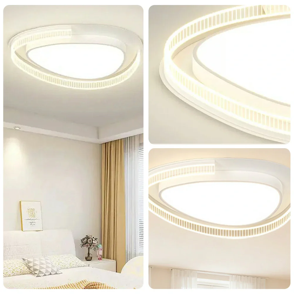LIVARA 108W Ceiling Light with Full-Spectrum Eye-Protection LED, Three-Color Dimmable Lighting & PMMA Soft Diffuser Iron Body Design - White - Image 3