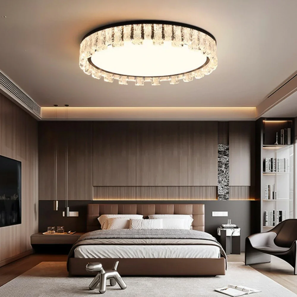 LIVARA 80W Pendant Light with Full-Spectrum Eye-Protection LED, Three-Color Dimmable Lighting & Die-Cast Iron Body with PMMA Diffuser - Black - Image 4