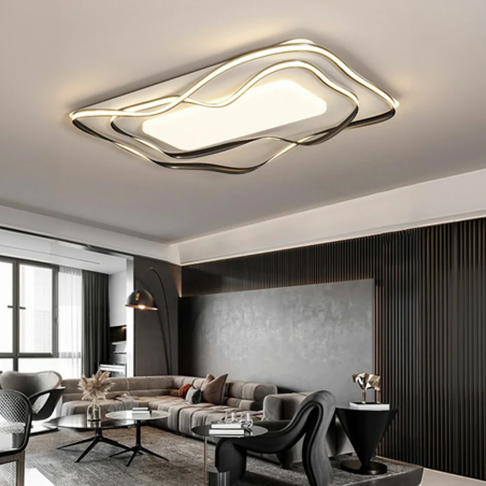LIVARA 236W Ceiling Light with 360° Surround Illumination, Full-Spectrum Eye-Comfort LED & Anti-Rust Metal Frame - Black - Image 2
