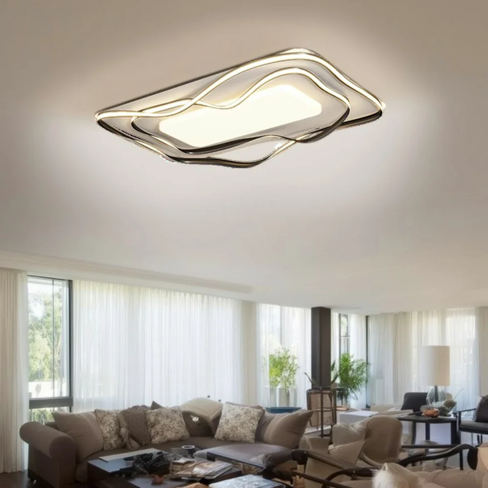 LIVARA 236W Ceiling Light with 360° Surround Illumination, Full-Spectrum Eye-Comfort LED & Anti-Rust Metal Frame - Black - Image 4