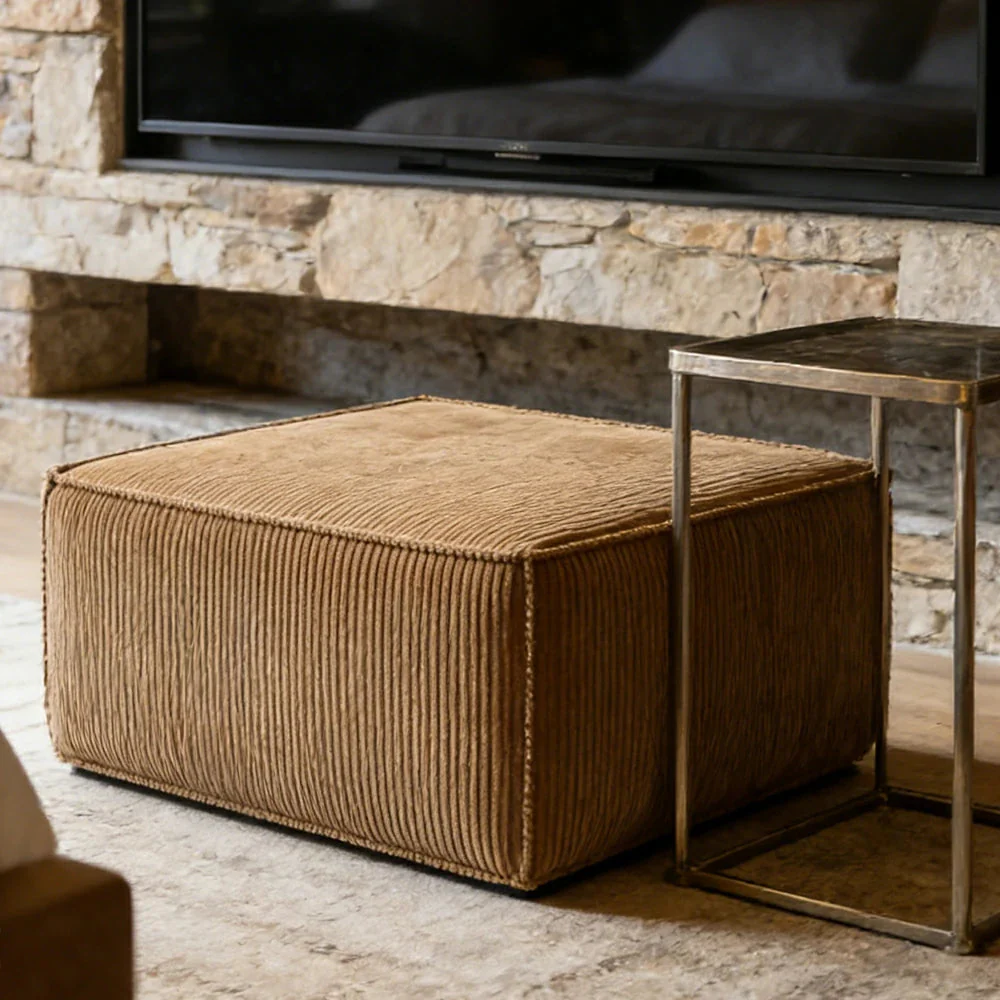 LIVARA B310 Ottoman Compressible Packaging Quick Rebound Cushion High Density Foam Core Space Saving Design - Image 2