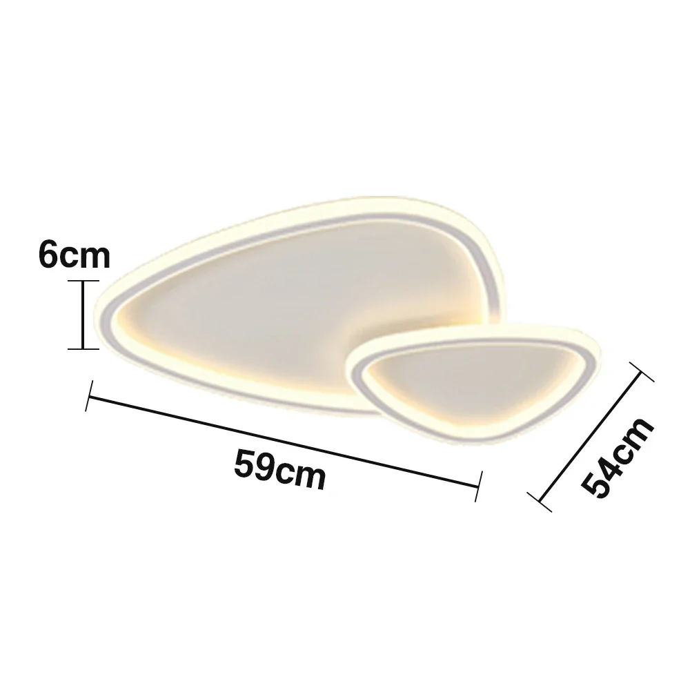 LIVARA Stargazer LED Ceiling Light 59cm 42W Three-Color Dimmable All-Directional Illumination Iron & Acrylic Frame Modern Flush Mount Lamp - White - Image 5