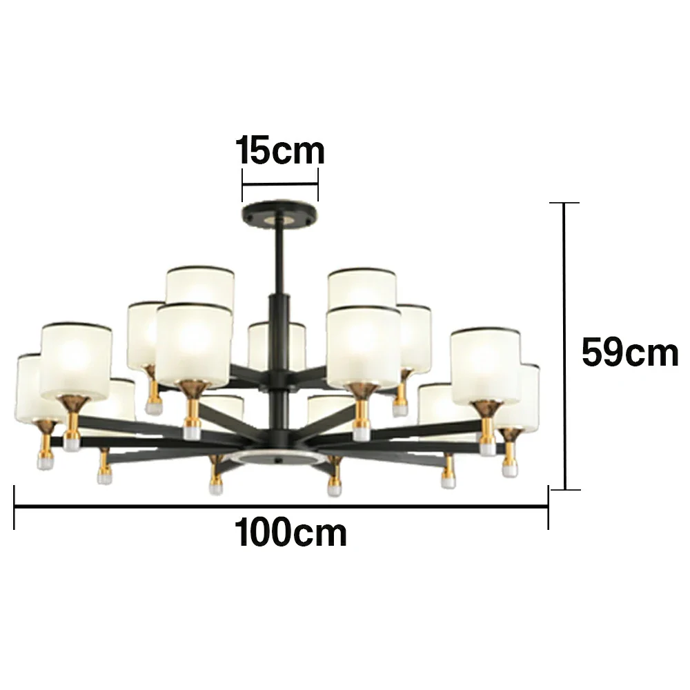 LIVARA 180W Crystal Pendant Light with Adjustable Three-Color LED, Dual Light Source & Flicker-Free Eye-Comfort Design - Image 5